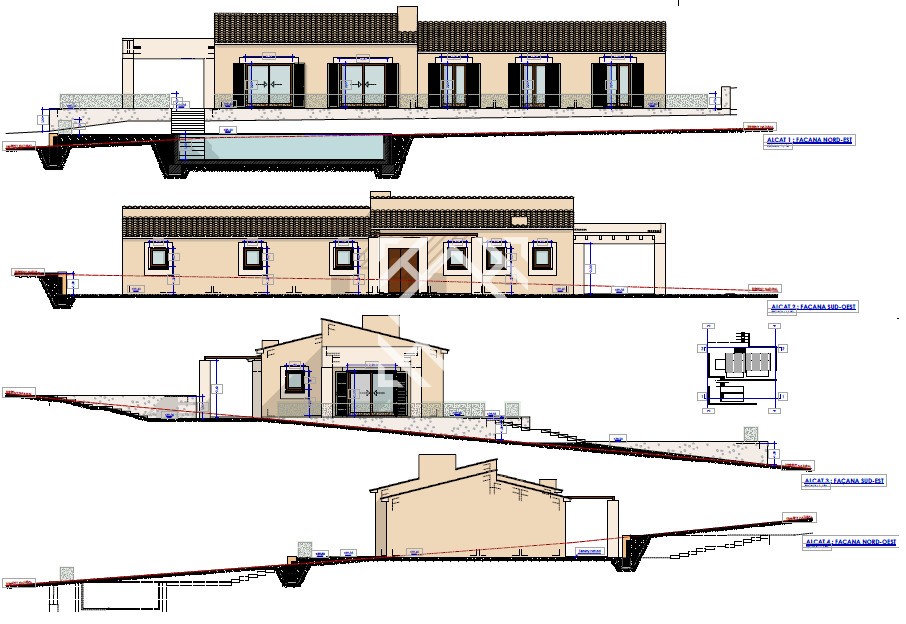 Foto del plano de la casa